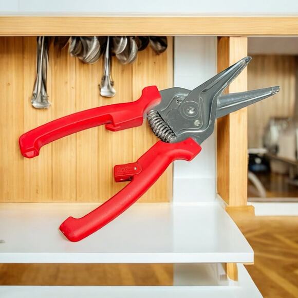 Kuhn Rikon Snips Kitchen Shears Scissors Pruner Swiss Design Classic Red 8.5" - Picture 2 of 15